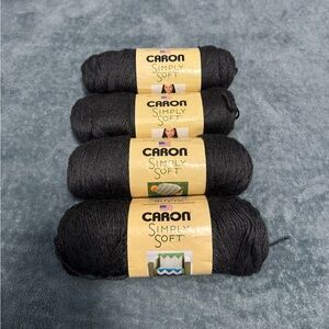 Caron simply soft yarn, set of 4